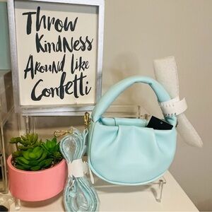 Forever 21 Ruched Faux Leather Crossbody Bag,NWT